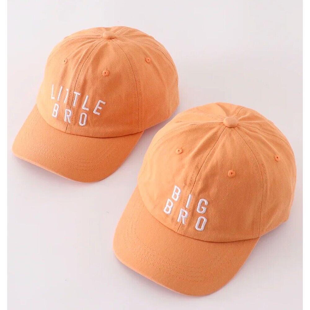 BOUTIQUE Abby & Evie Brown Big Brother Little Brother Matching Hats 100% Cotton - Picture 10 of 10